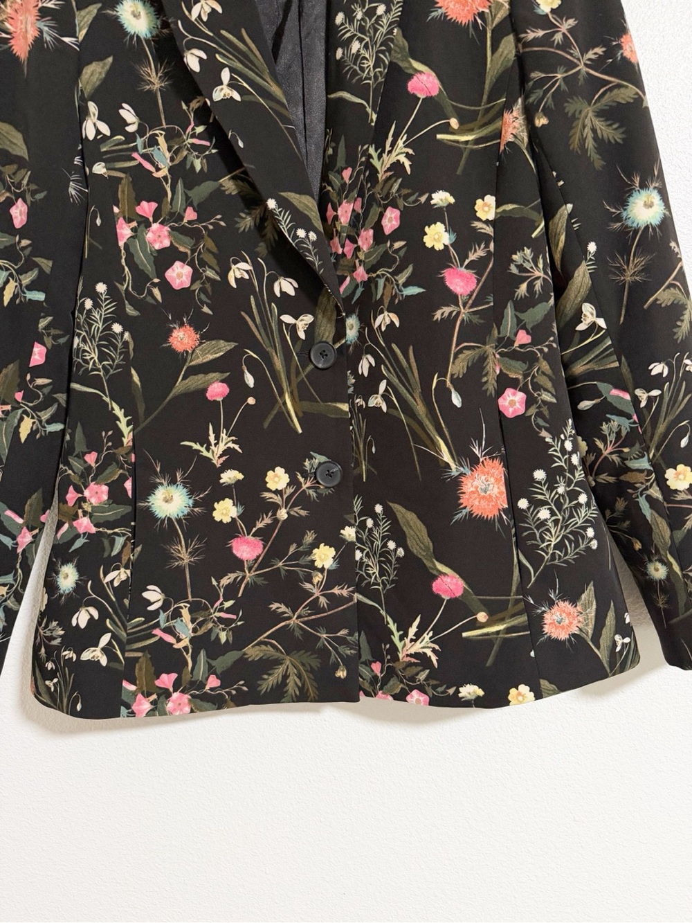 Rachel Roy Black Floral Blazer Size 8 - Picture 4 of 10